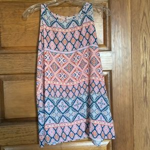 Adrienne Vittadini Tank Top Blouse Bright Color Pattern